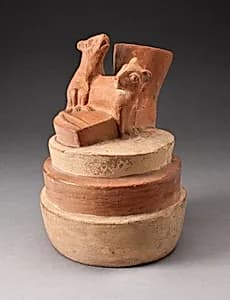 Jar Depicting Mating Rats by Moche