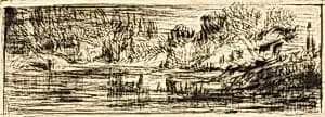 Landscape by Charles Émile Jacque