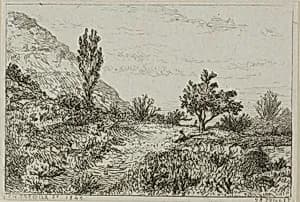 Landscape by Charles Émile Jacque