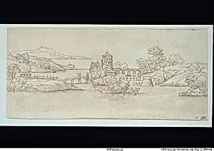 Landscape with Castle by Giovanni Francesco Grimaldi