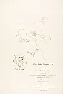 Le crocodile, Menu by Henri de Toulouse-Lautrec