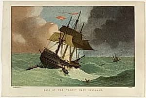 Loss of the Kent, East Indiaman by Kronheim & Co.