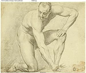 Male Nude Stooping by Joseph Mallord William Turner