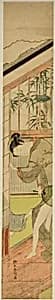 Man Pulling at a Woman's Kimono by Suzuki Harunobu