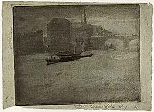 Mist on the Thames by Joseph Pennell