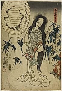 Oiwa's Ghost (Oiwa no borei) by Utagawa Kunisada I (Toyokuni III)