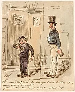 Policeman and Boy by John Leech