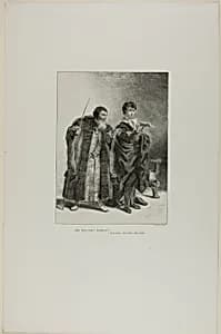 Polonius and Hamlet, plate 4 from Hamlet by Eugène Delacroix