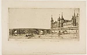 Pont-au-Change, Paris by Charles Meryon