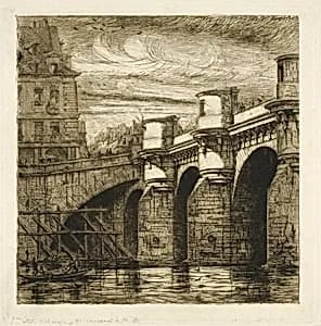 Pont-Neuf, Paris by Charles Meryon