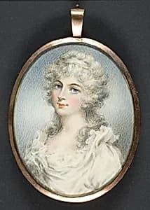Portrait of a Woman in White Dress by English