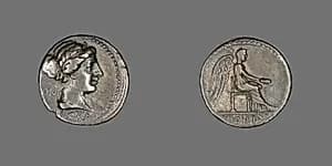 Quinarius (Coin) Depicting Liberty by Ancient Roman