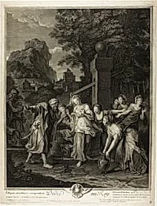 Rebecca Receiving Gifts from Eliezar by Pierre-Imbert Drevet