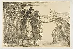 Refugees from the Meuse by Théophile-Alexandre Pierre Steinlen