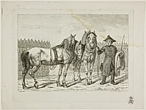 Riding School and Horses by Johann Adolph Darnstedt