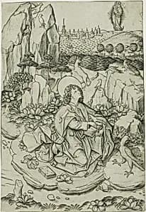 Saint John on the Island of Patmos by Master E.S.