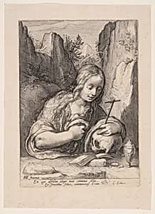 Saint Mary Magdalene Repentant by Jacob Matham