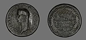 Sestertius (Coin) Portraying Germanicus by Ancient Roman