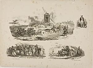Sheet of Sketches by Denis Auguste Marie Raffet