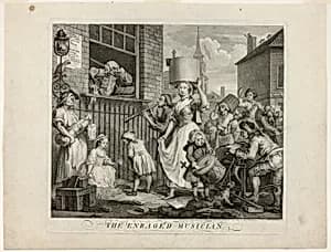 The Enraged Musician by William Hogarth