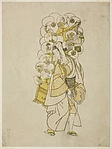 The Fan Peddler by Suzuki Harunobu
