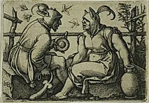 The Fool and the Foolish Woman by Hans Sebald Beham