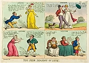 The Four Seasons of Love by Thomas Rowlandson