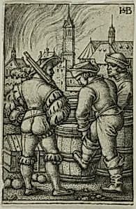 The Guard Near the Powder Casks by Hans Sebald Beham