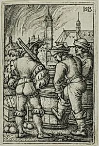 The Guard Near the Powder Casks by Hans Sebald Beham