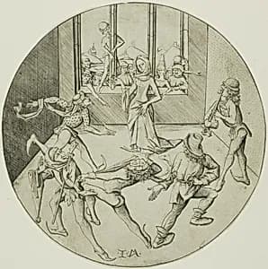 The Morris Dancers by Israhel van Meckenem, the younger