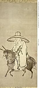The Poet Du Fu Riding a Donkey by Kanô Shigenobu