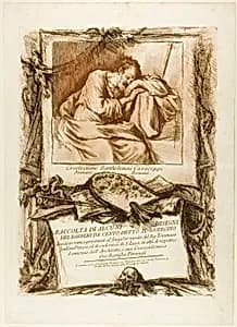Title Page: Collection of several drawings engraved after Barbieri da Cento (known as Guercino) engraved on copper and presented to Thomas Jenkins, painter and member of the Academy of St. Luke, out of respect and friendship from his fellow member, the architect Gio. Battista Piranesi by Giovanni Battista Piranesi