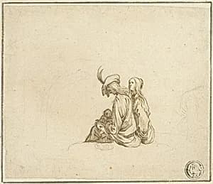 Two Gypsy Women with Child by Stefano della Bella