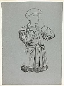 Unfinished Sketch of Man in Tunic