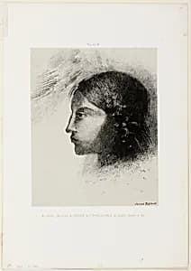 Upon Awakening I Saw the Goddess of the Intelligible With Her Severe and Hard Profile, plate 6 of 6 by Odilon Redon