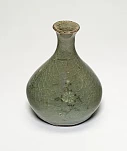 Vase with Chrysanthemum Flower Heads by Unknown