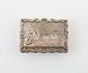 Vinaigrette with Harbor Scene by Unknown