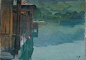 Badehaus in Gmunden by Otto Friedrich