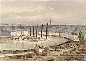 Der Donaukanal in Wien by Vincenz Havlicek