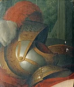 Helm und Rundschild by Peter Krafft