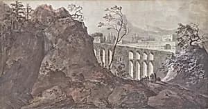 Landschaft mit Viadukt