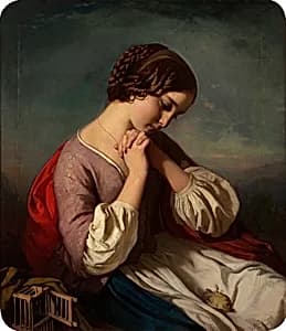 Mädchen mit totem Vogel