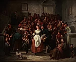 Nach der Lotterieziehung by Friedrich Friedländer Ritter von Malheim