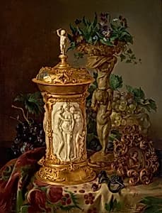 Stillleben by Carl Borromäus Fruwirth