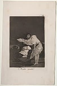 A Bad Night, Plate 36 by Francisco de Goya (Spanish, 1746–1828)