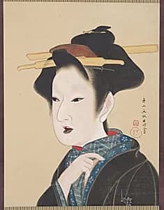 A Beauty by Gion Seitoku (Japanese, active late 1700s–early 1800s)