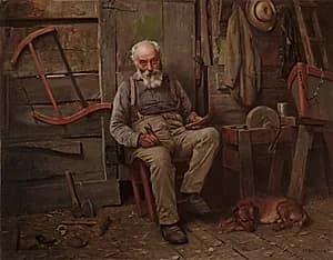A Builder of Boats by John George Brown (American, 1831–1913)