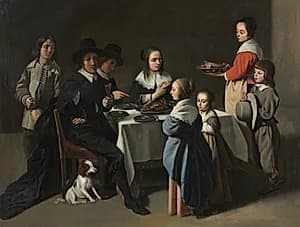 A Family Meal by Le Nain family (French)