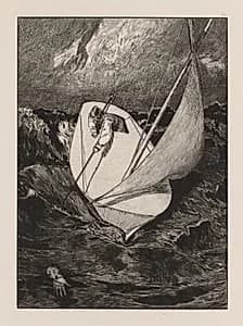 A Glove:  The Rescue by Max Klinger (German, 1857–1920)