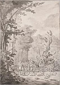 A Hunting Party at Marly by Jean Baptiste Martin, Le Vieux (French, 1659–1735)